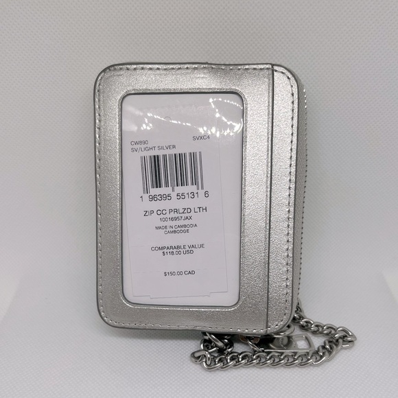 NWT Coach Leather Zip Card Case - Picture 5 of 5